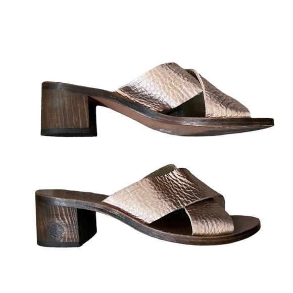 Ancient Greek Sandals Metallic Slide Sandals - Picture 3 of 15